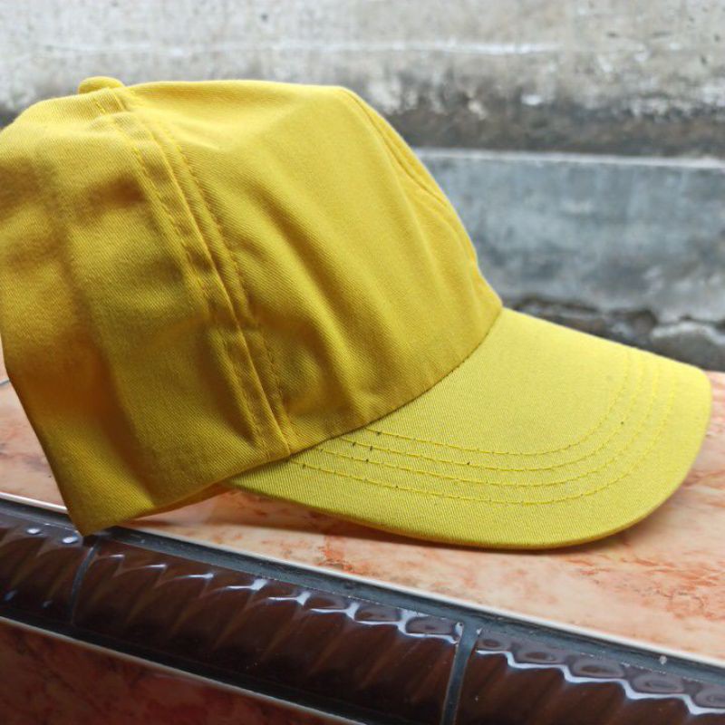 Topi Baseball Polos Murah - Kuning