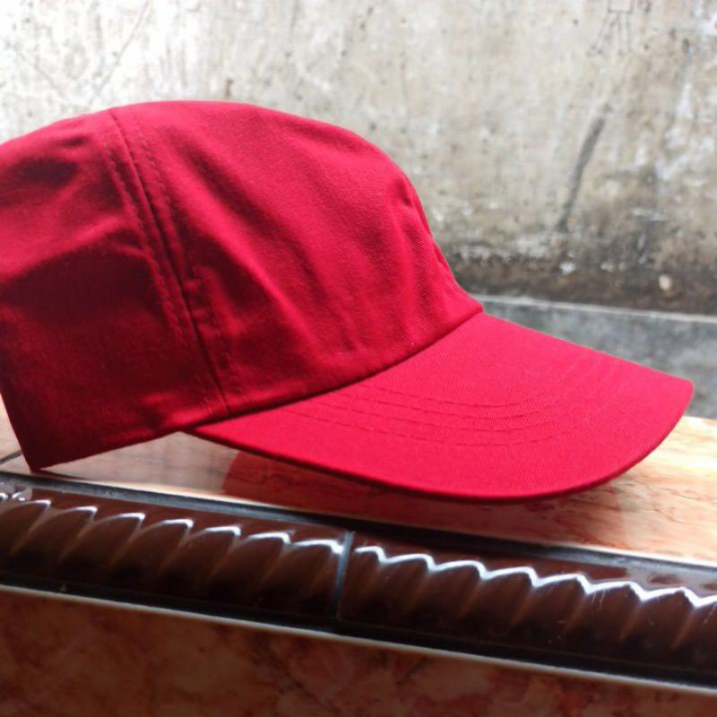 Topi Baseball Polos Murah - Merah