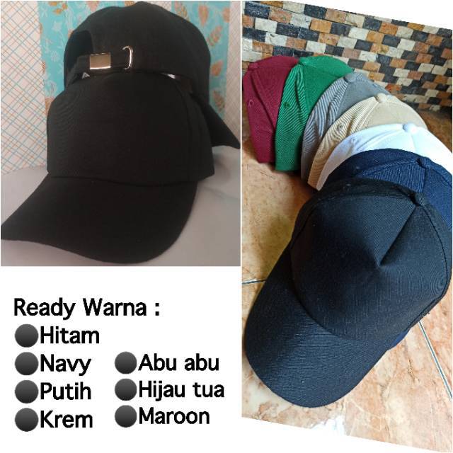 Topi Baseball Polos Rafel 5 Panel Klip 
