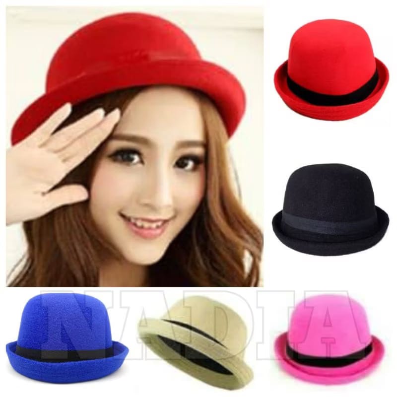 Topi Chaplin Bowler Hat Dewasa