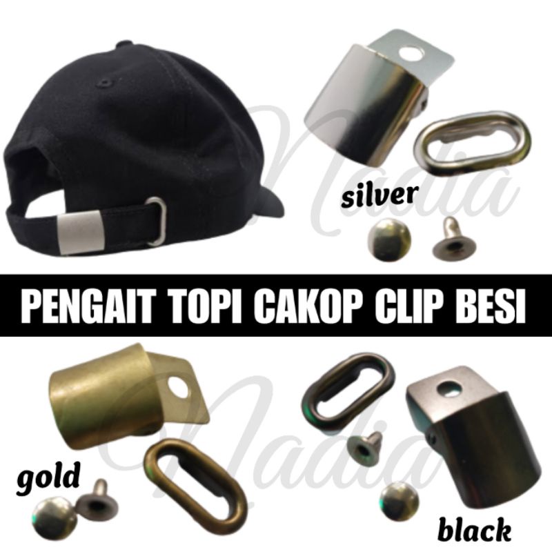 Pengait Topi Cakop Klip Besi