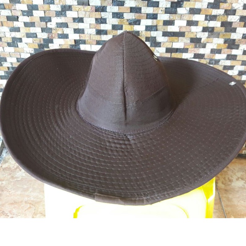 Topi Berkebun Bertani Rimba Lebar - Coklat