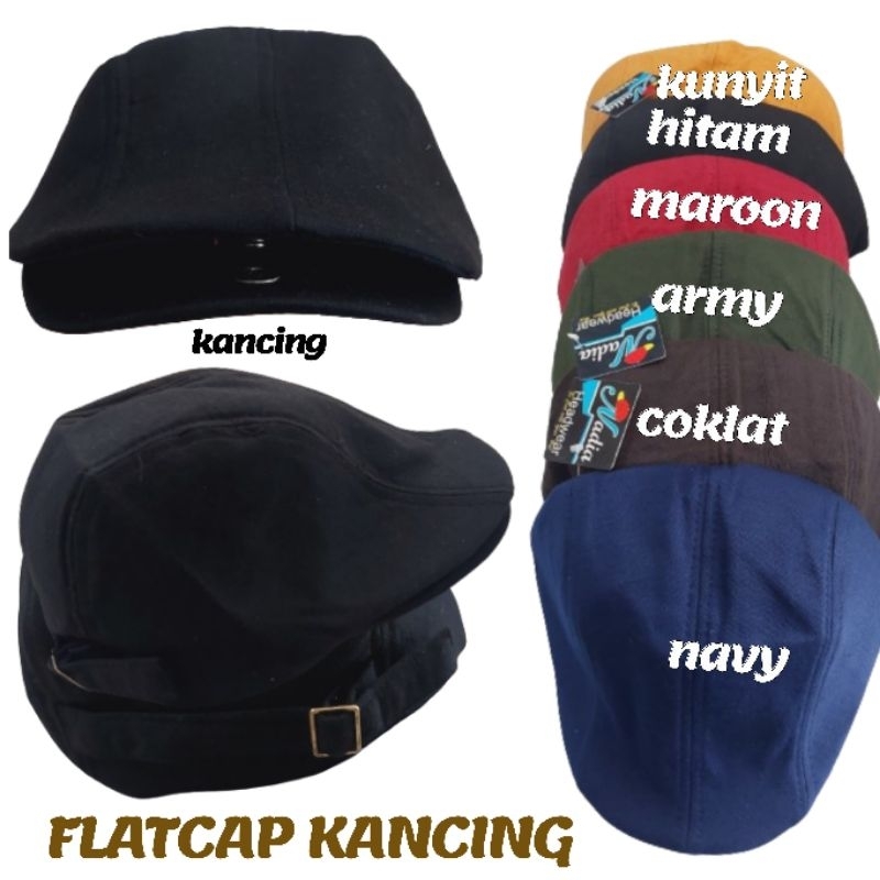 Topi Flatcap Pelukis Topi Katak